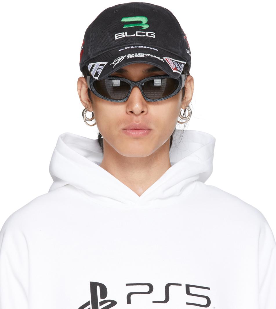 Baseball Ssense Balenciaga Hat Balenciaga Gamer Cap In Black For