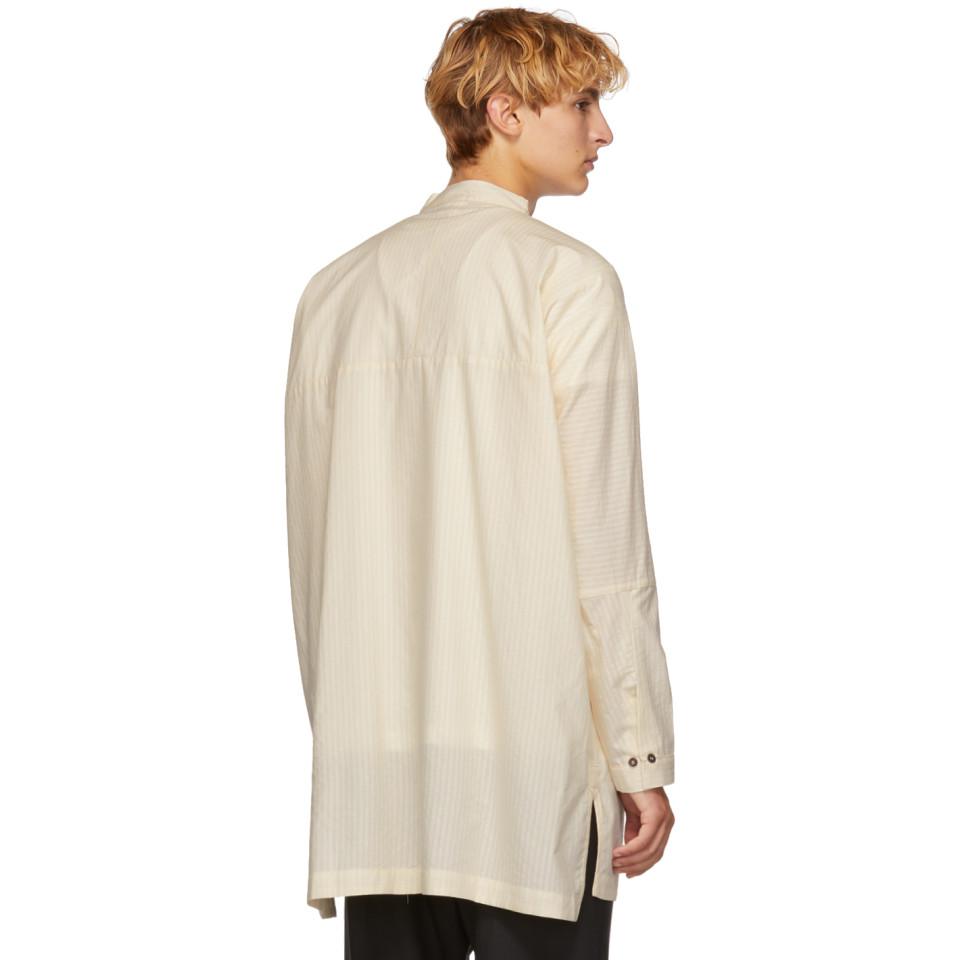 Jan Jan Van Essche White Silk And Cotton Striped Shirt in Natural for ...