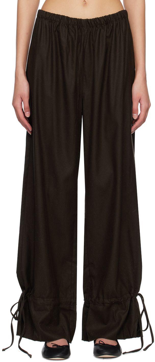 Baserange Brown Susanne Trousers in Black | Lyst