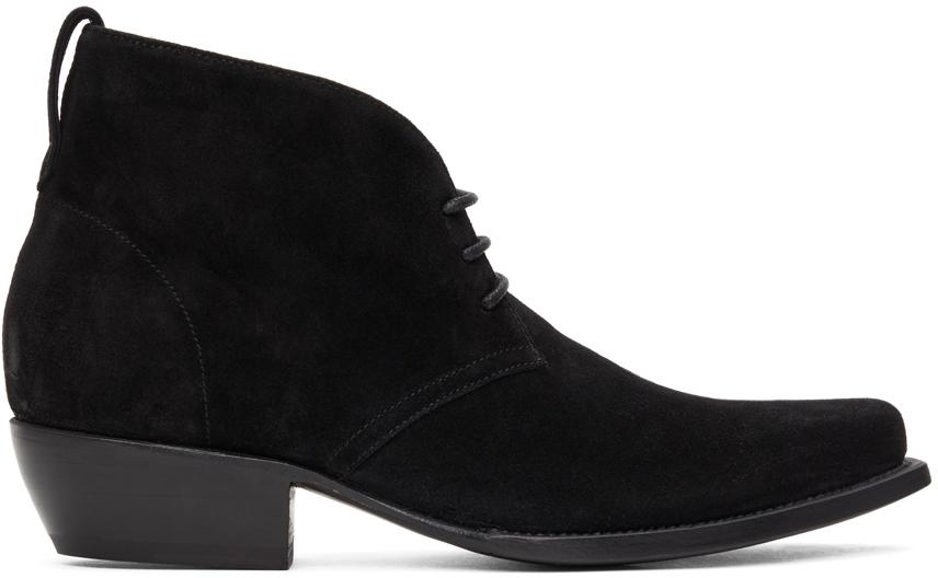 black suede western boots