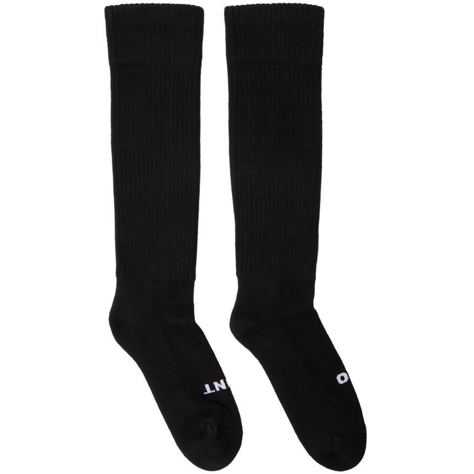 Rick Owens Black So Cunt Knee High Socks | Lyst