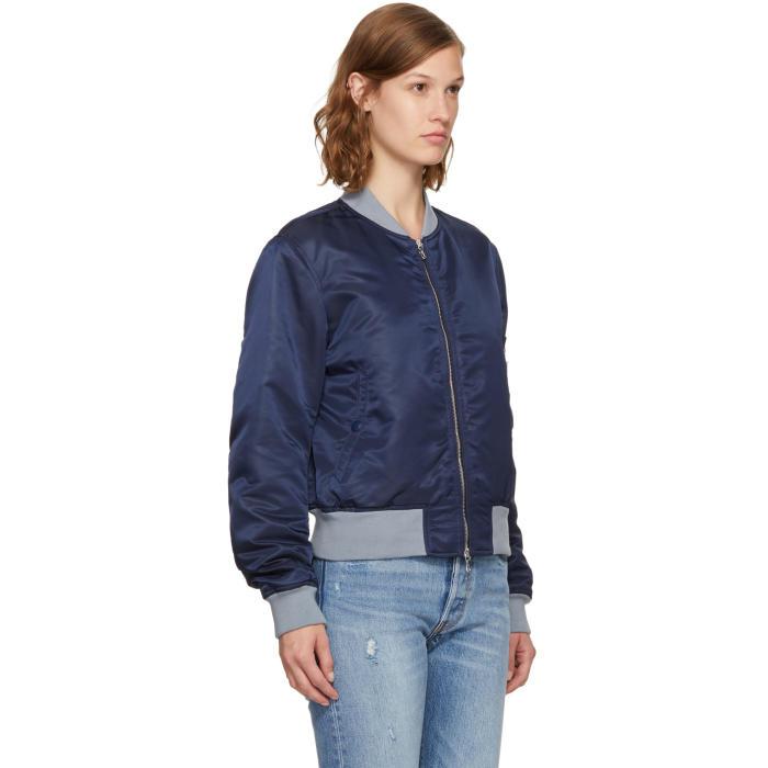 Rag & Bone Navy Manston Bomber Jacket in Blue | Lyst