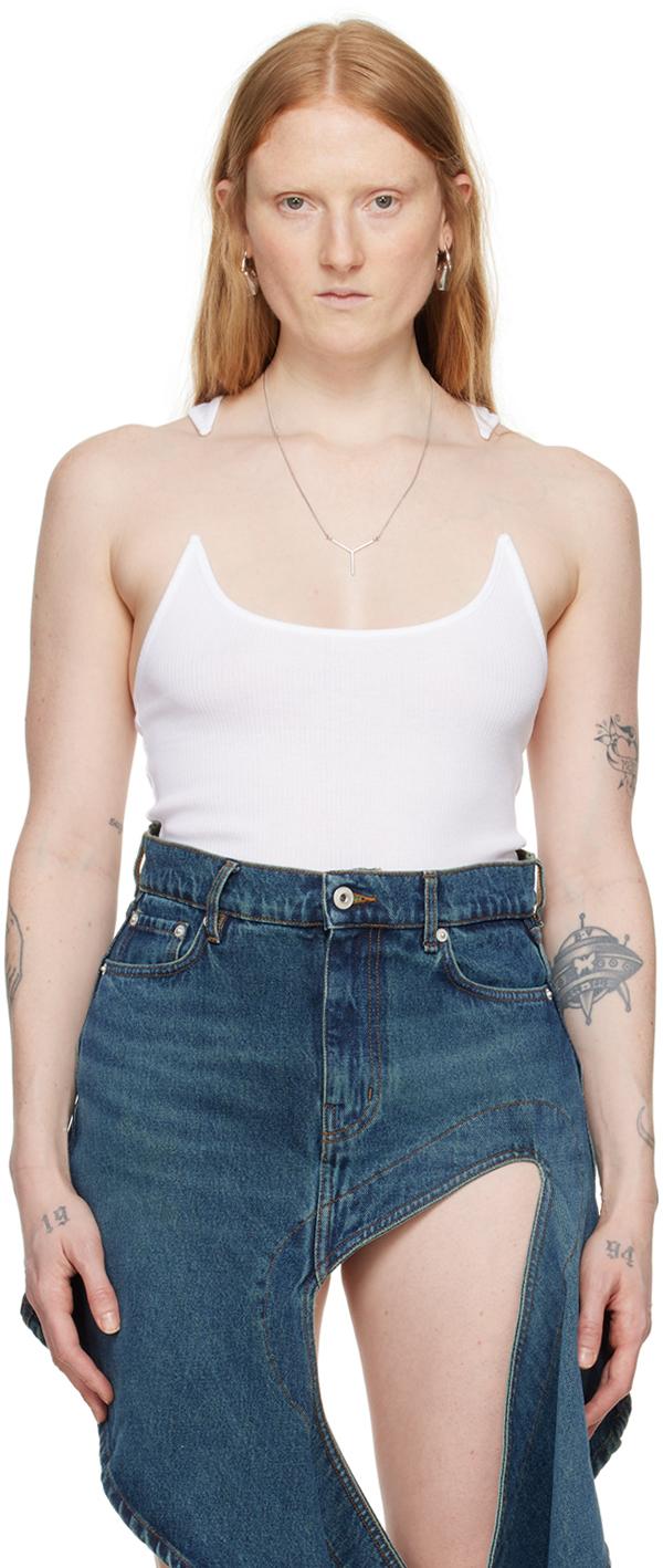 Ensemble 2 Pièces Femme : Veste Et Jupe-culotte à Bretelles - Blanc & Bleu Rayé - Taille S - Occasion TBE