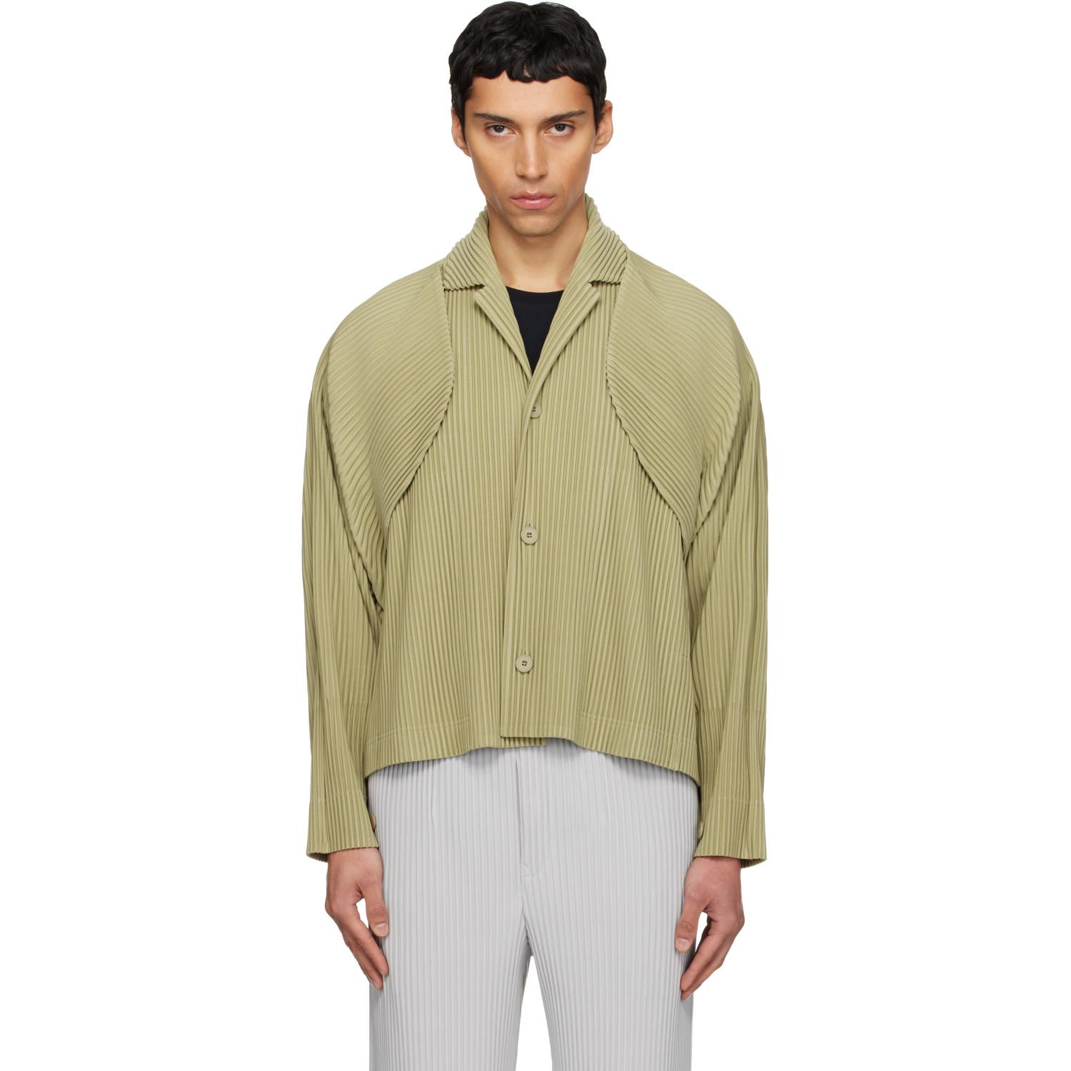 Homme Plissé Issey Miyake 'Cover And Fold' Jacket in Green for Men