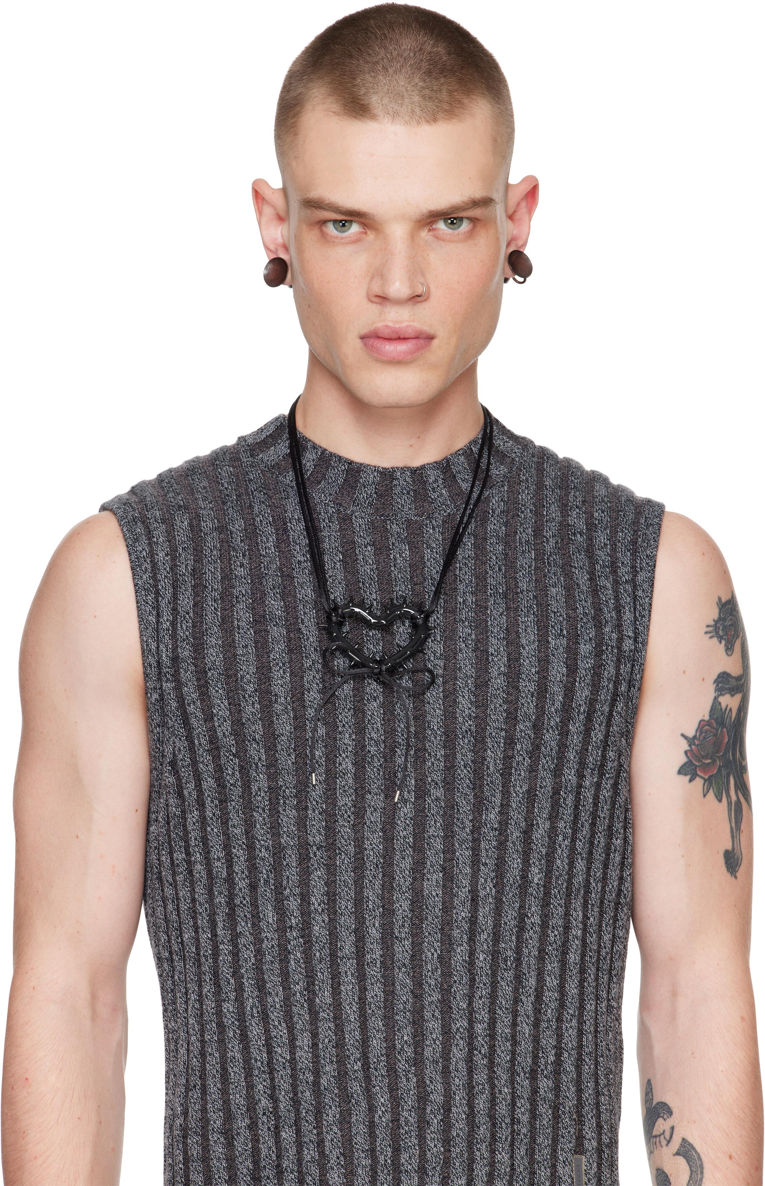 【関税込み】HUGO KREIT ブラック Spiky Heart ネックレス Hugo Kreit Spiky Heart Necklace in Black for Men | Lyst