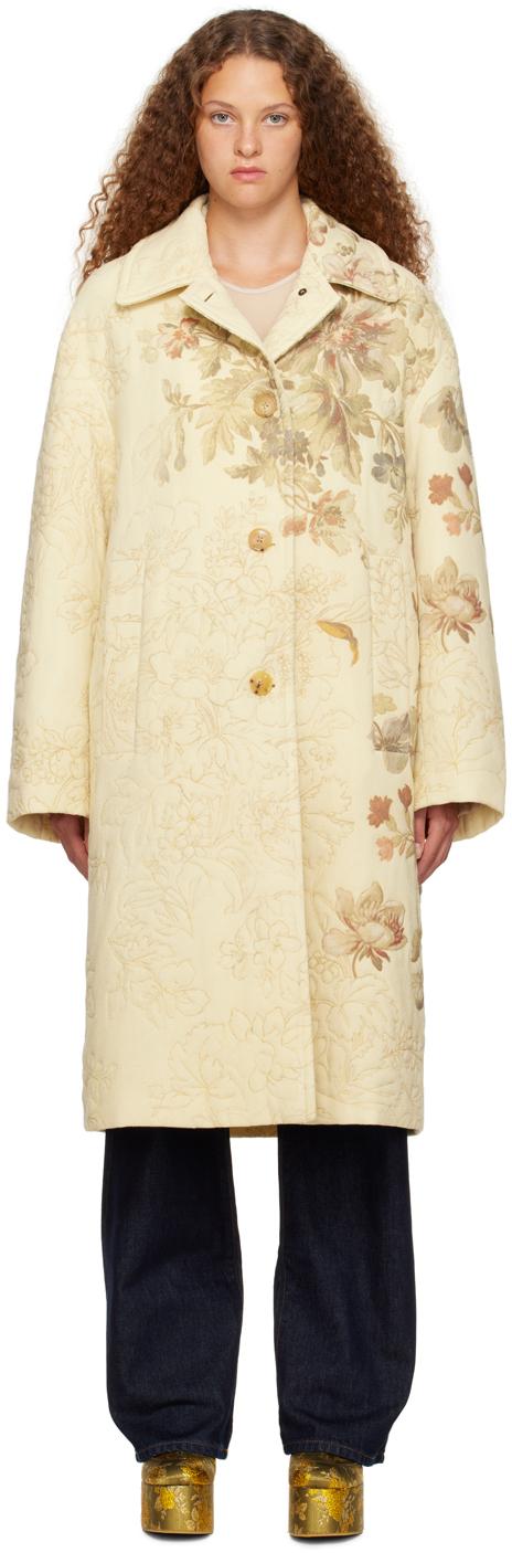DRIES VAN NOTEN Runway Delta red rose velvet quilted one