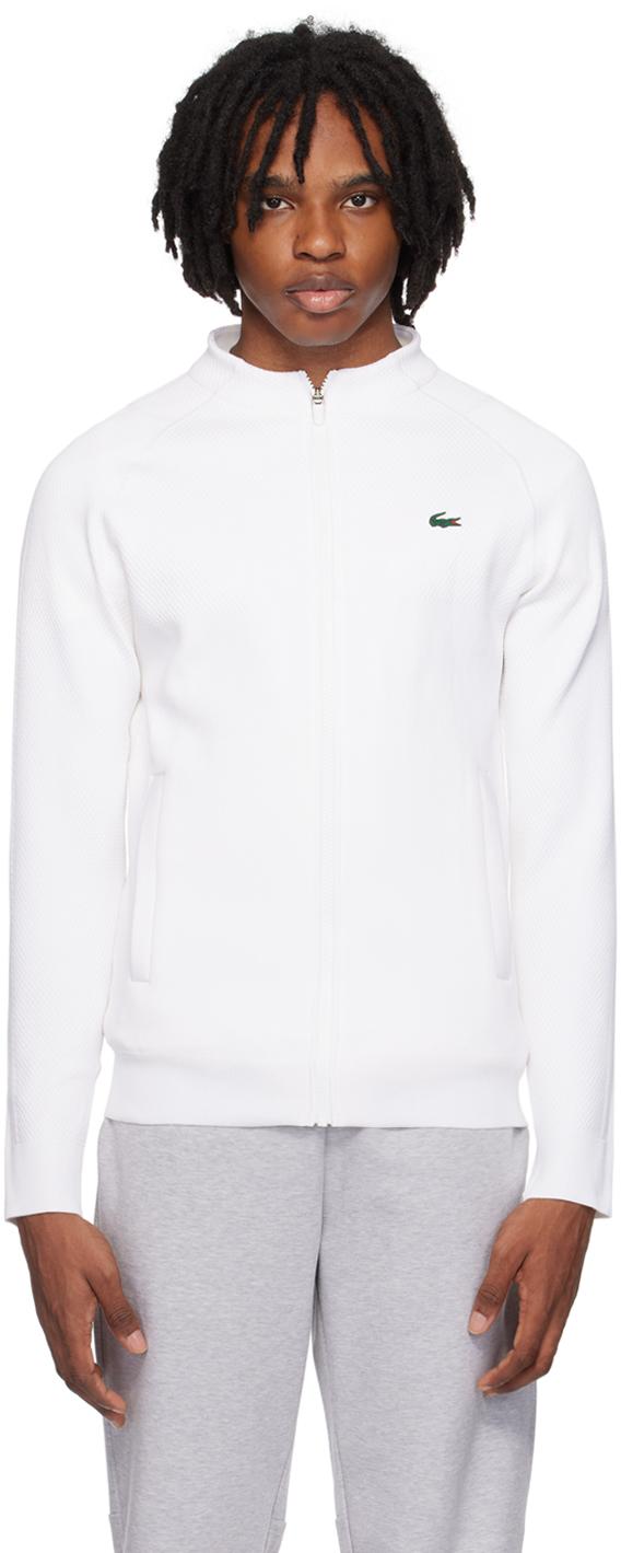 Blouson De Survêtement Blanc Édition Novak Djokovic Lacoste pour