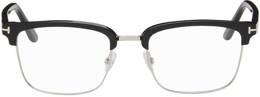 Black half rim glasses clearance