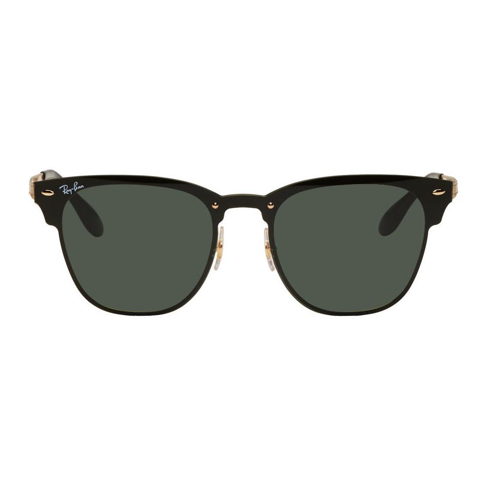 black and gold clubmaster sunglasses