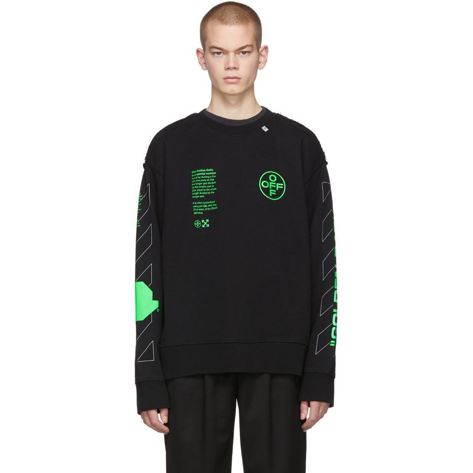 Off-White c/o Virgil Abloh Black Golden Ratio Sweatshirt for Men | Lyst