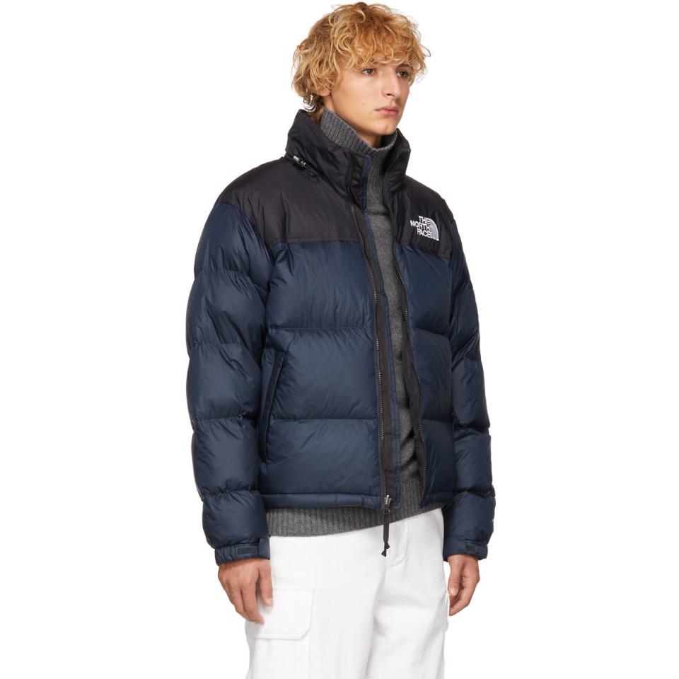 north face puffer jacket navy