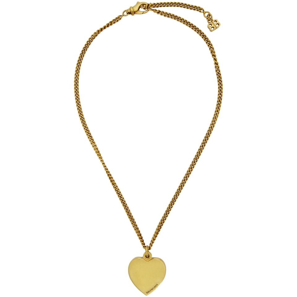 Balenciaga Precious Heart Brass Logo 