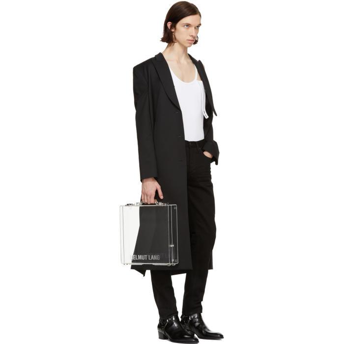 Helmut Lang Transparent Shayne Oliver Lucite Briefcase in White | Lyst