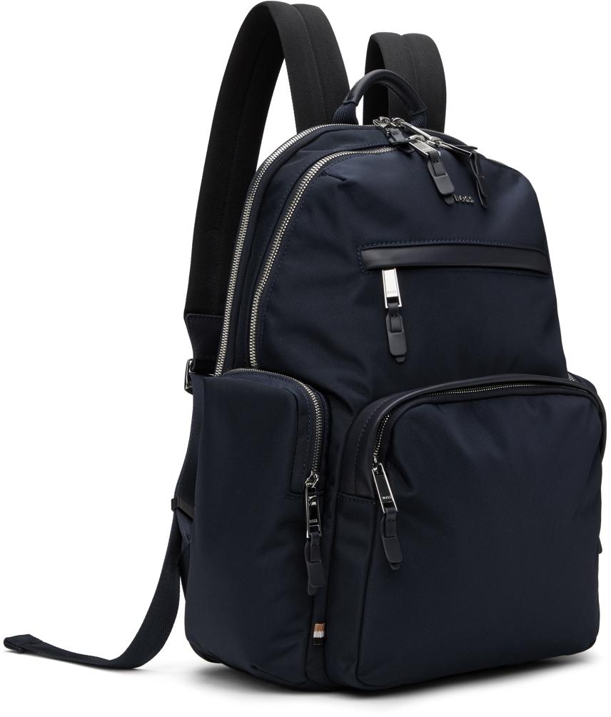 BOSS メンズ ブルー ネイビー Structu-material バックパック バック  