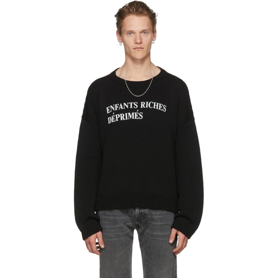 Enfants Riches Deprimes Black E.r.d Classique Logo Sweater for Men