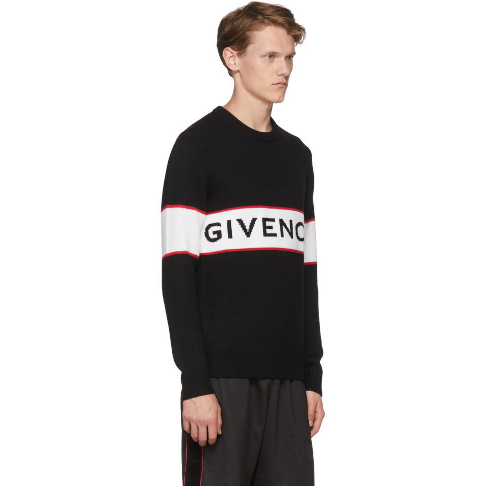 Givenchy Logo Wool Jumper in Black for Men - Lyst
