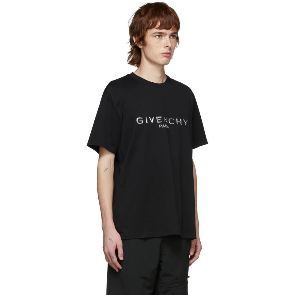 Givenchy Cotton Black Paris T-shirt for Men - Lyst