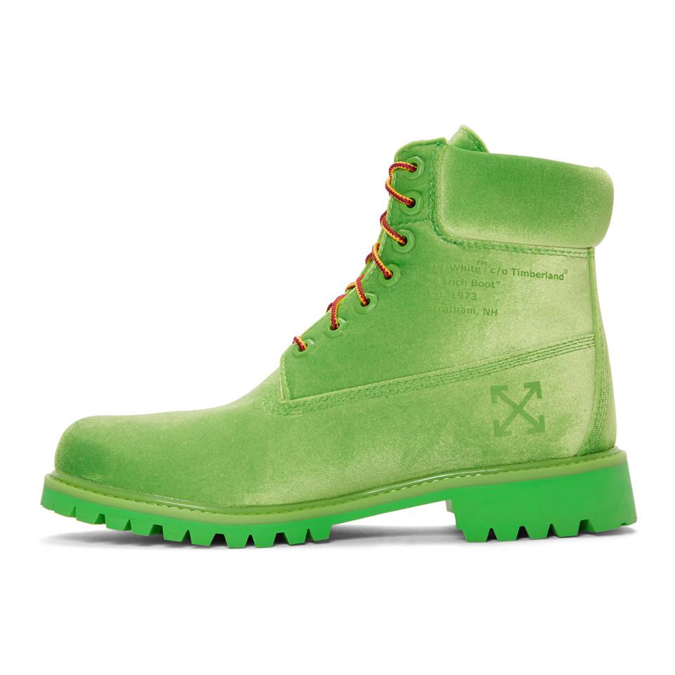 green off white timbs