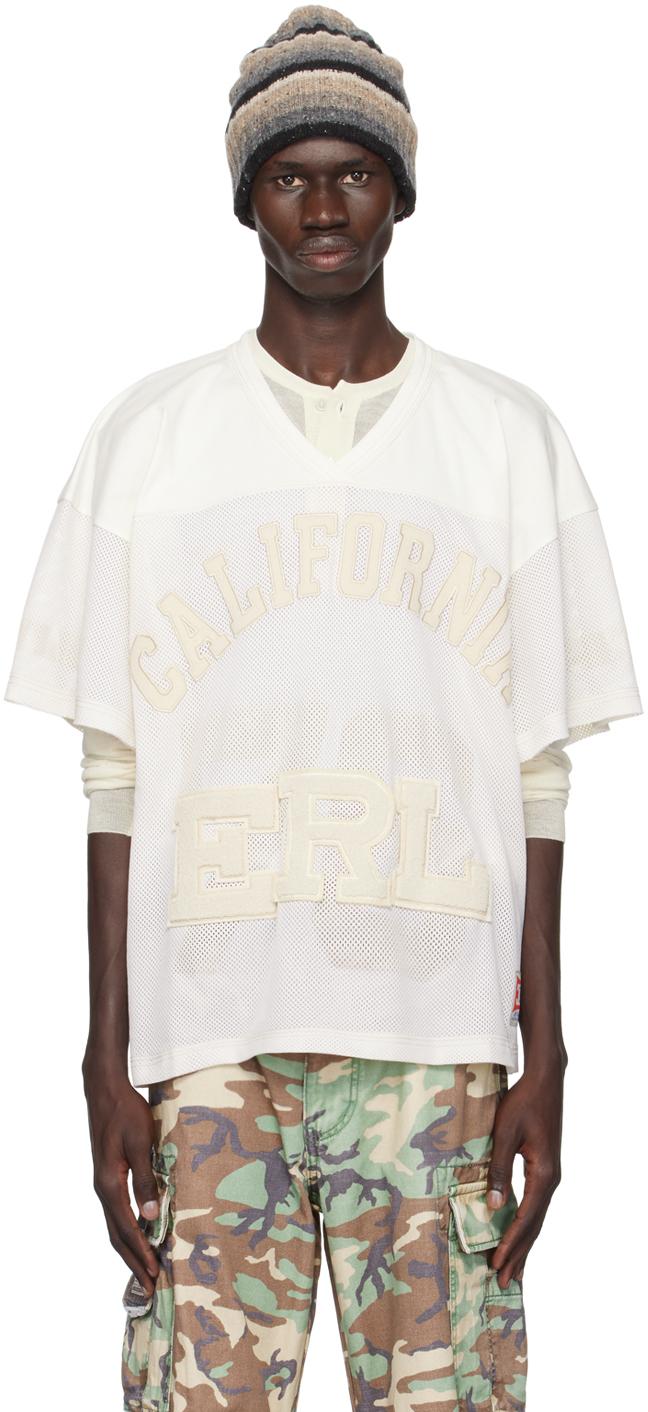 ERL コットンジャージーTシャツ トレンドカラー】ERL コットンジャージーTシャツ イエロー