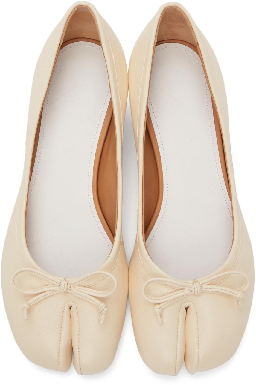 Tabi Ballerina Heels in White 