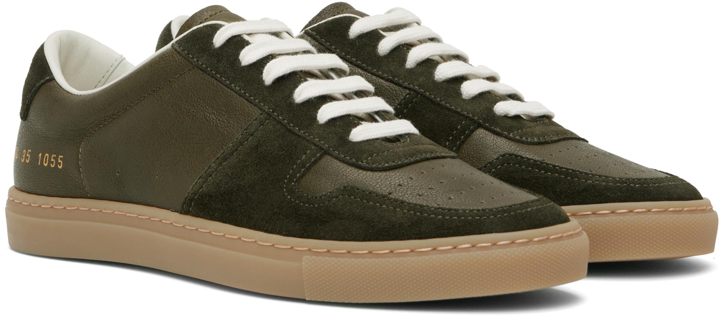 【関税込み】Common Projects カーキ BBall Duo Slim スニーカー common-projects-1055-Forest-