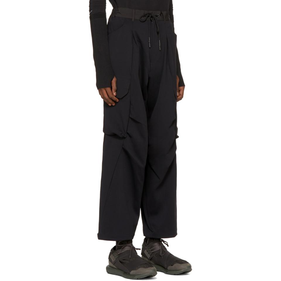 Y-3 Synthetic Black Lux Future Sport Cargo Pants for Men - Lyst