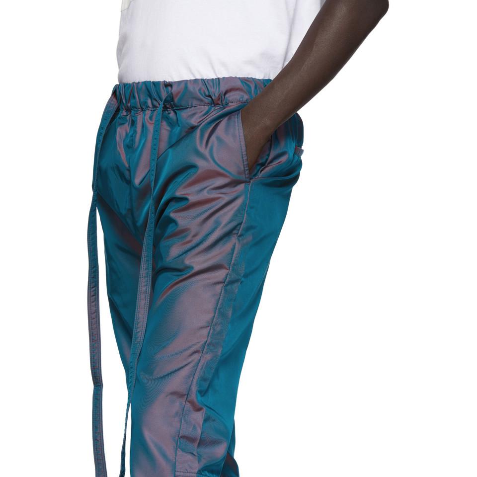 fear of god essentials iridescent nylon track pants
