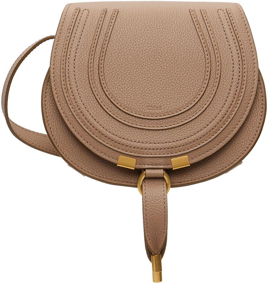 Chloé Pink Small Marcie Saddle Bag in Brown Lyst