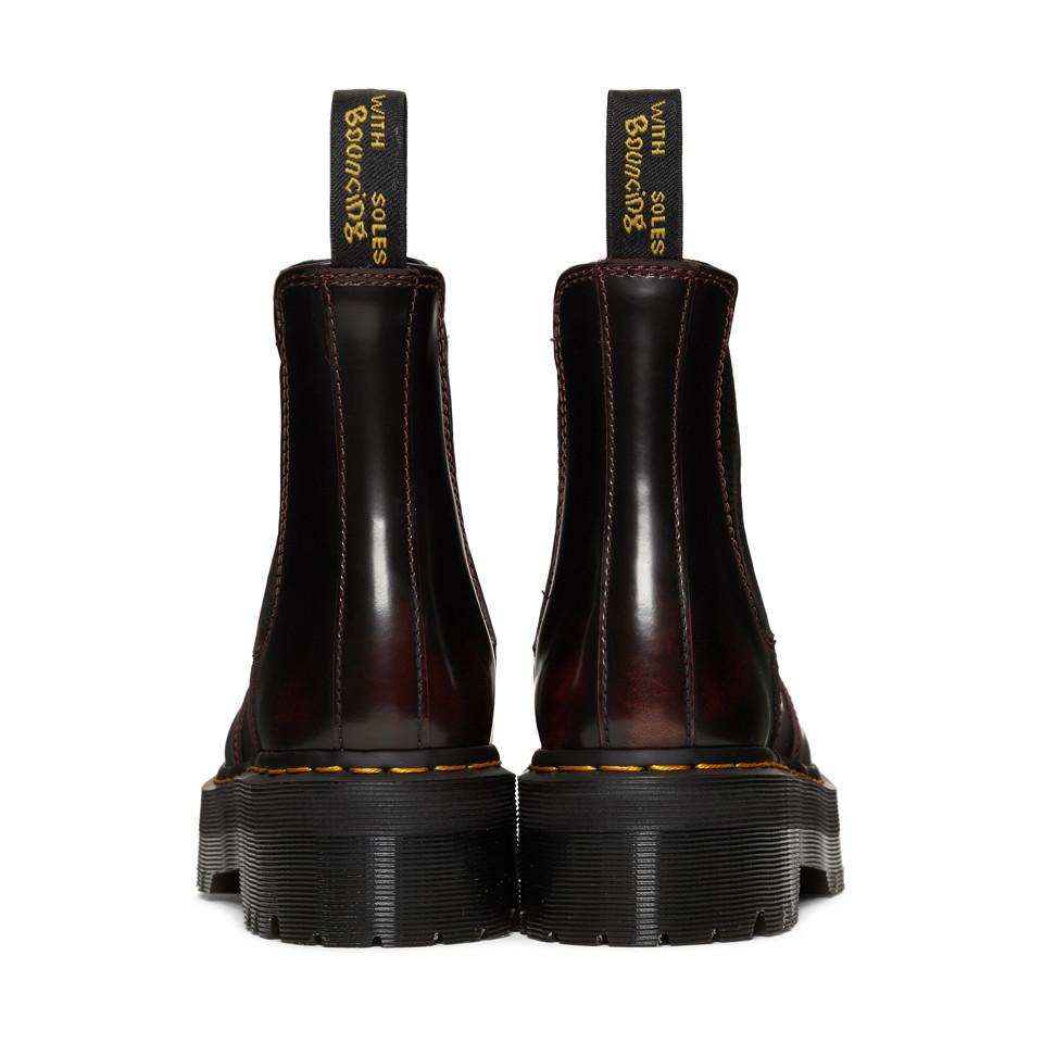 dr martens burgundy 2976 zip chelsea boots
