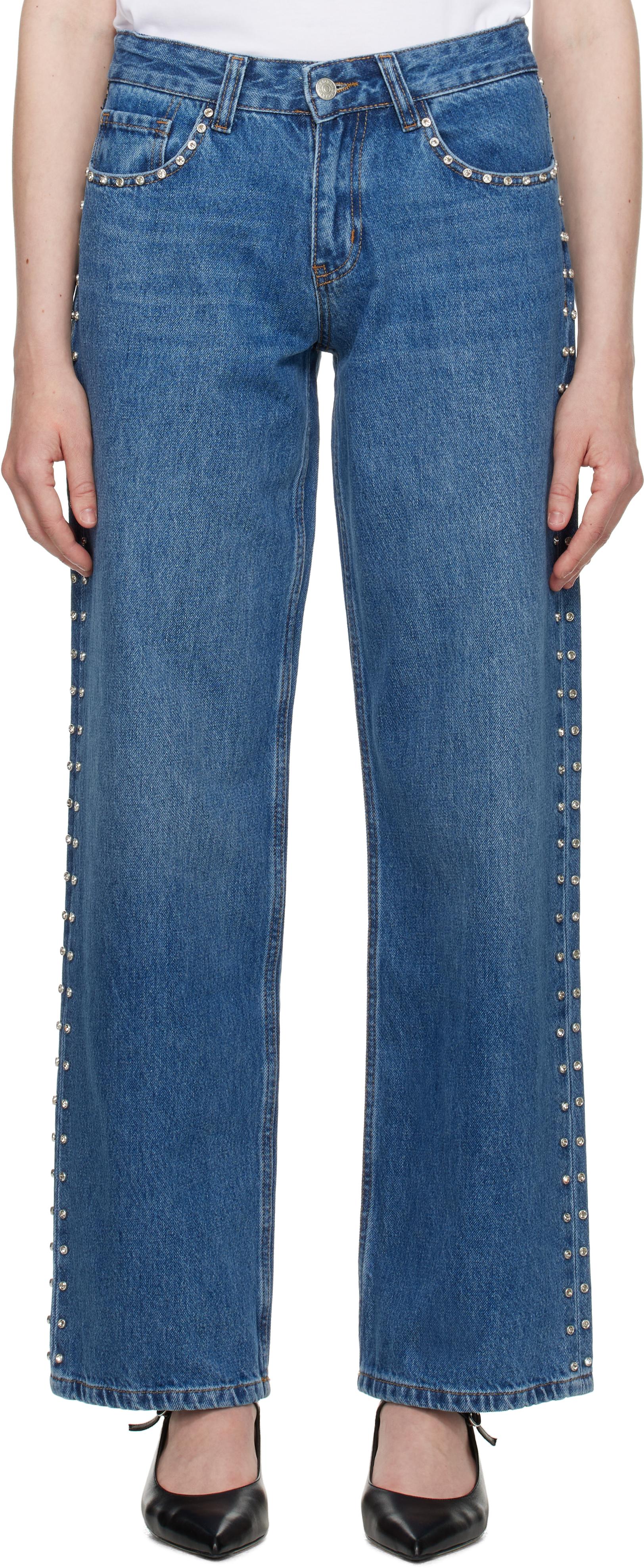 Sandy Liang Updo Jeans in Blue | Lyst