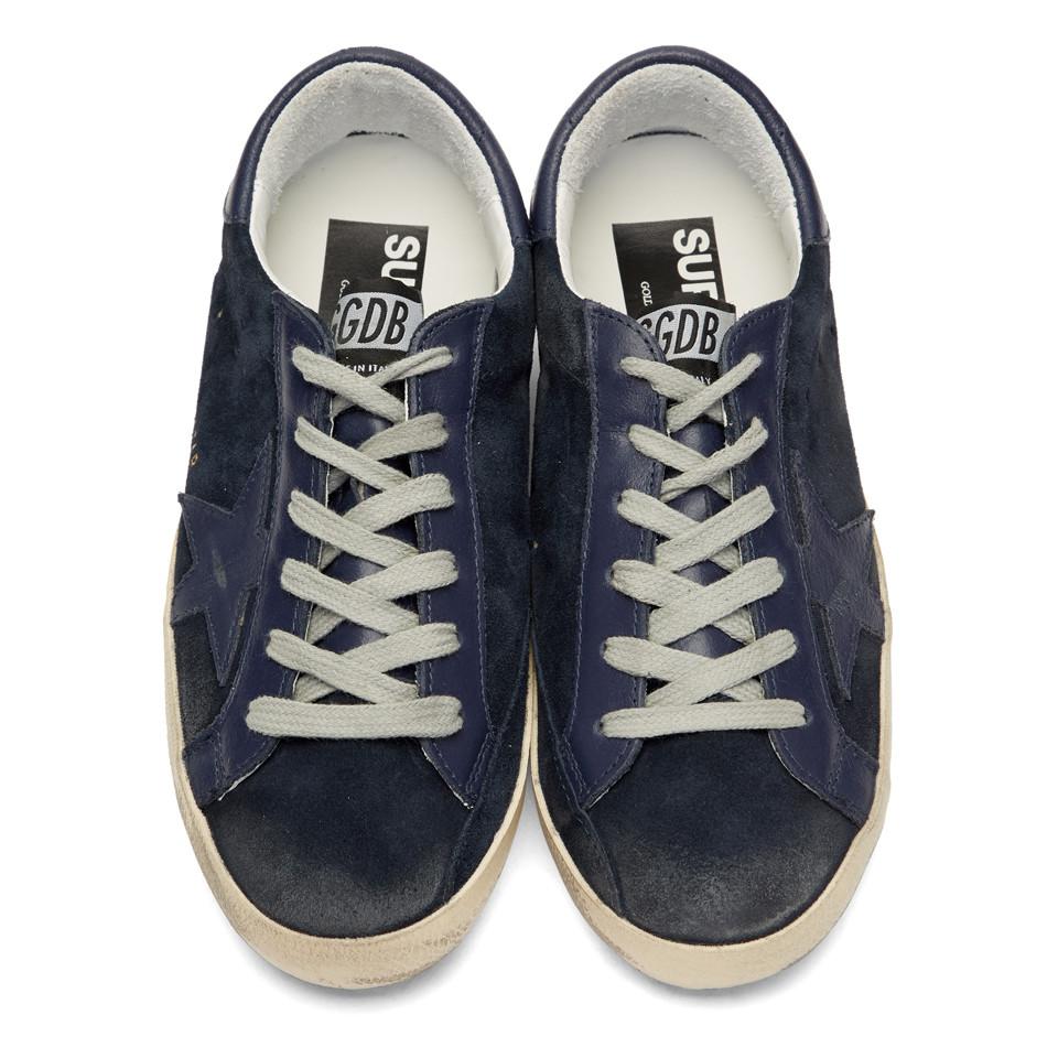 superstar suede bleu marine
