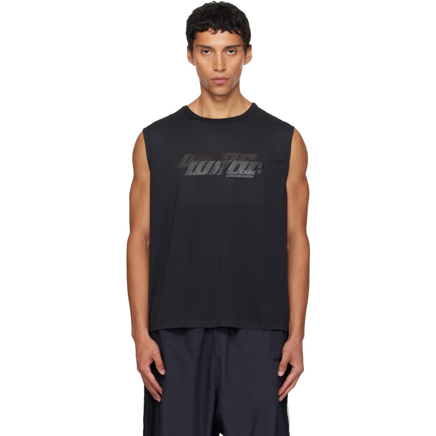 【ALEXANDER WANG】LOGO MUSCLE TANK TOP M Alexander Wang Graphic Logo Muscle Tank Top in Black for Men | Lyst UK