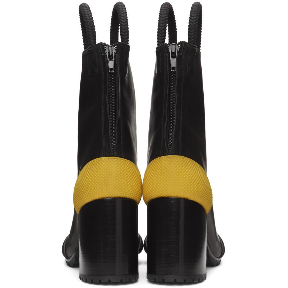 black worker boots