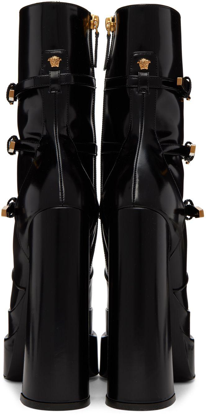 Versace Black Aevitas Platform Boots