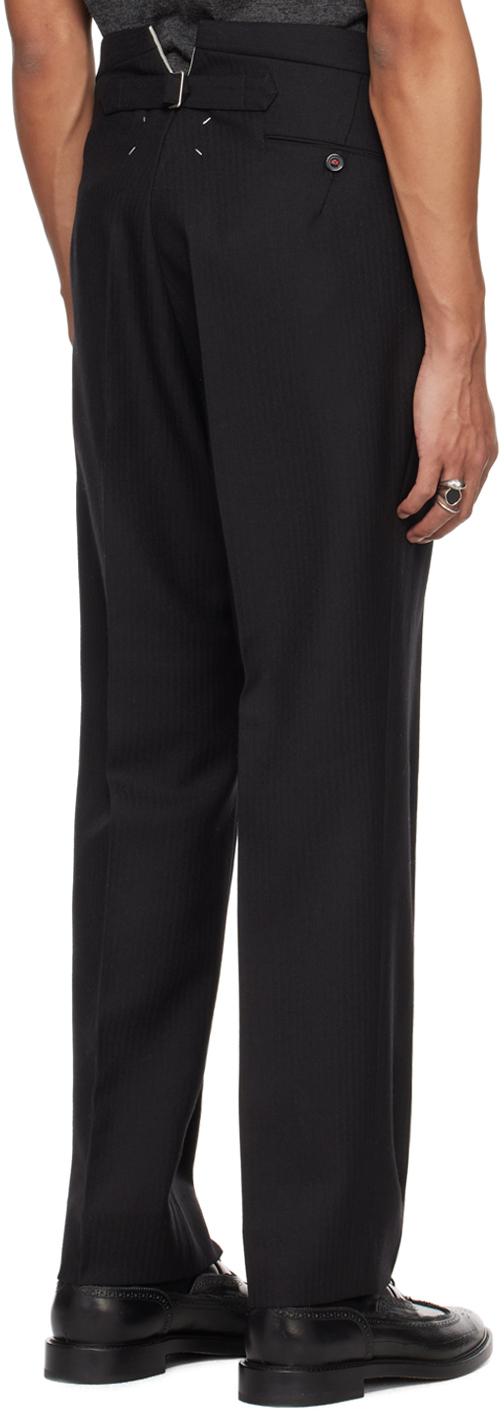 Maison Margiela メンズ ブラック テーパードパンツ パンツ  