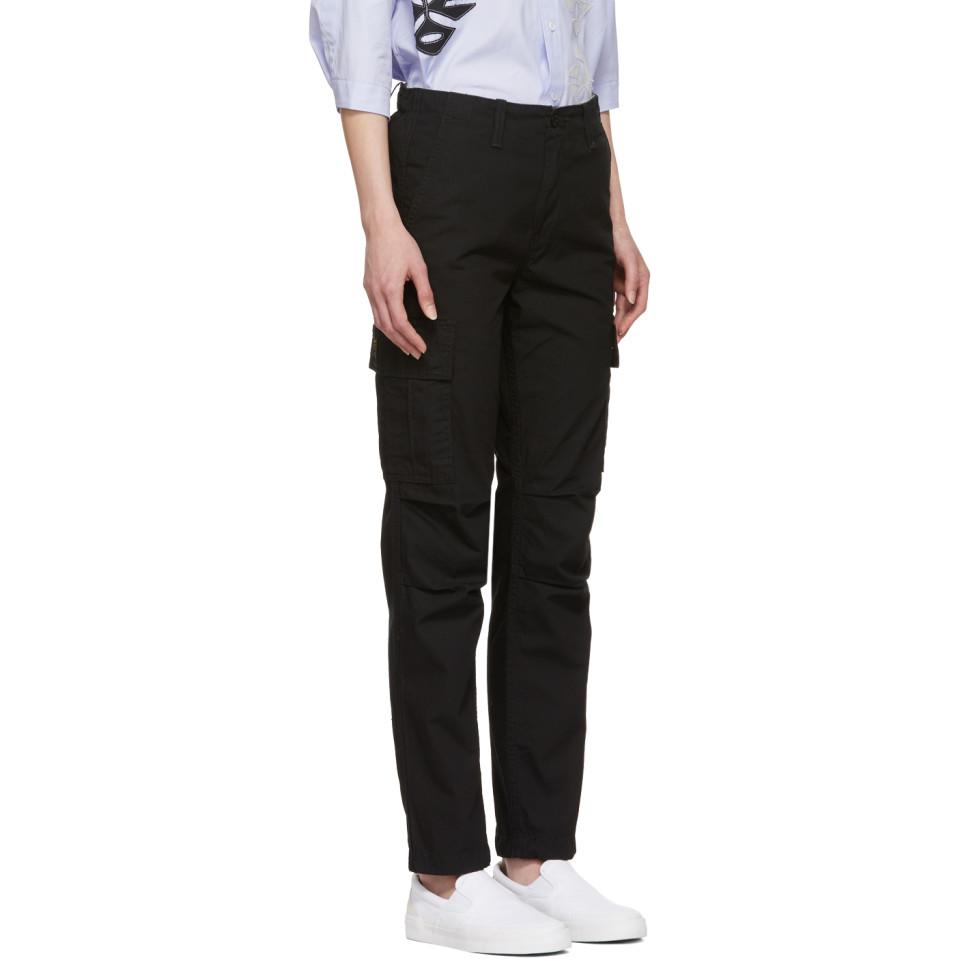 Carhartt WIP Black W Cymbal Trousers | Lyst