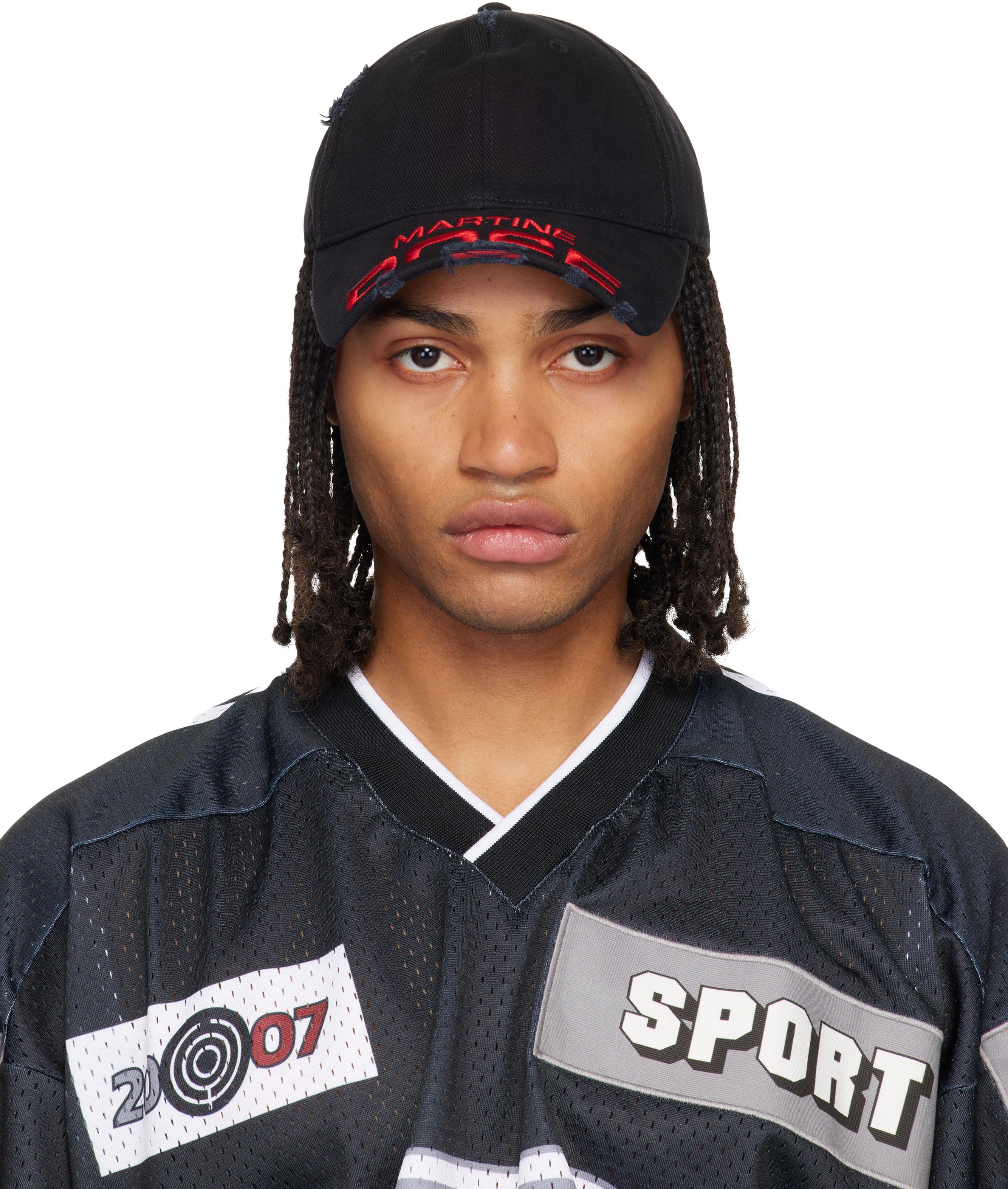 メンズ Martine Rose ブラック Cut Peak キャップ ブルー | Lyst