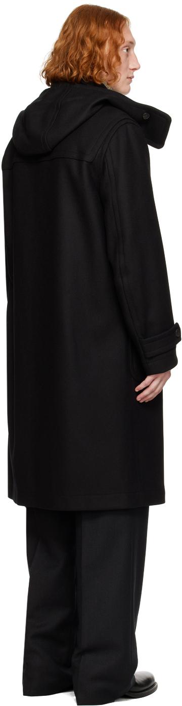 Dries Van Noten メンズ ブラック ウール コート コート Dries Van Noten メンズ ブラック ウール コート コート