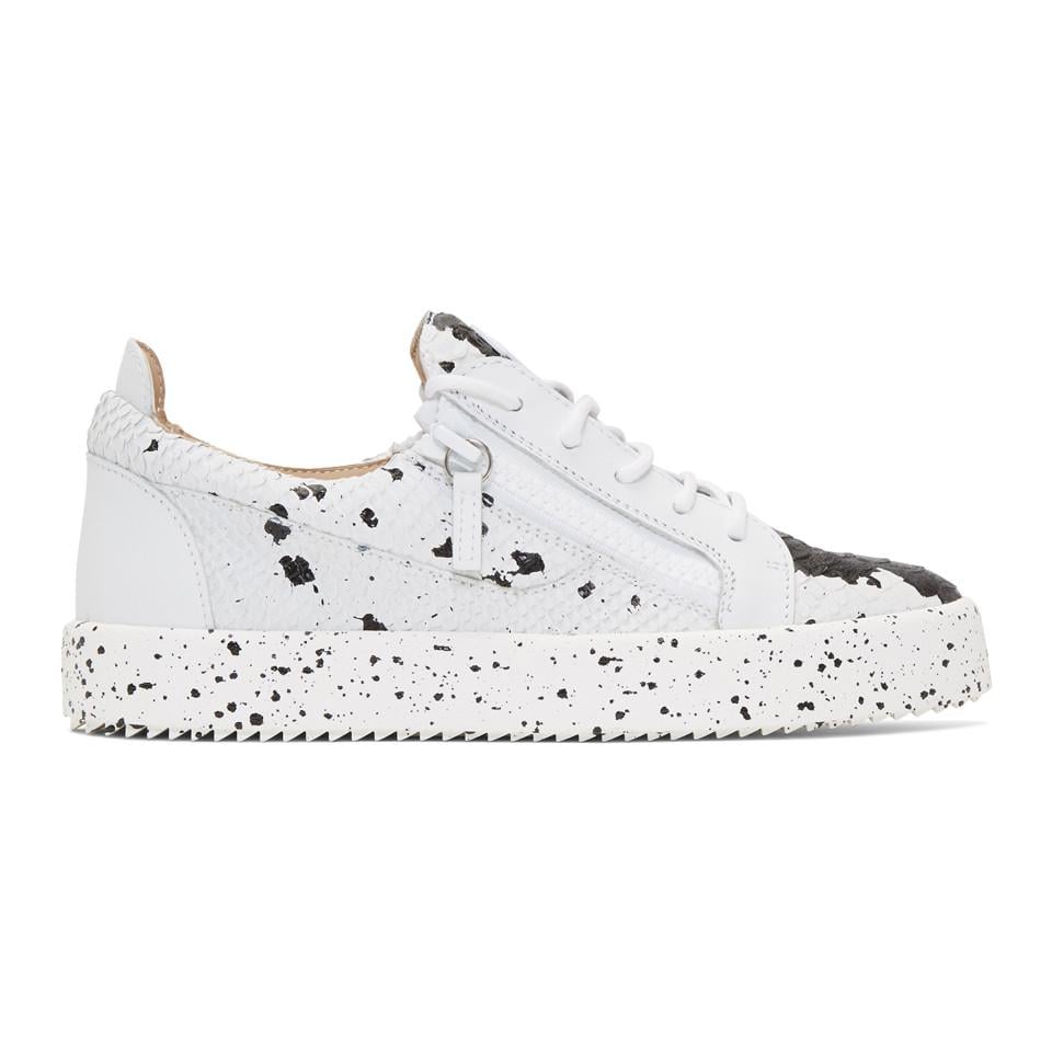 White And Black Croc Frankie Sneakers 
