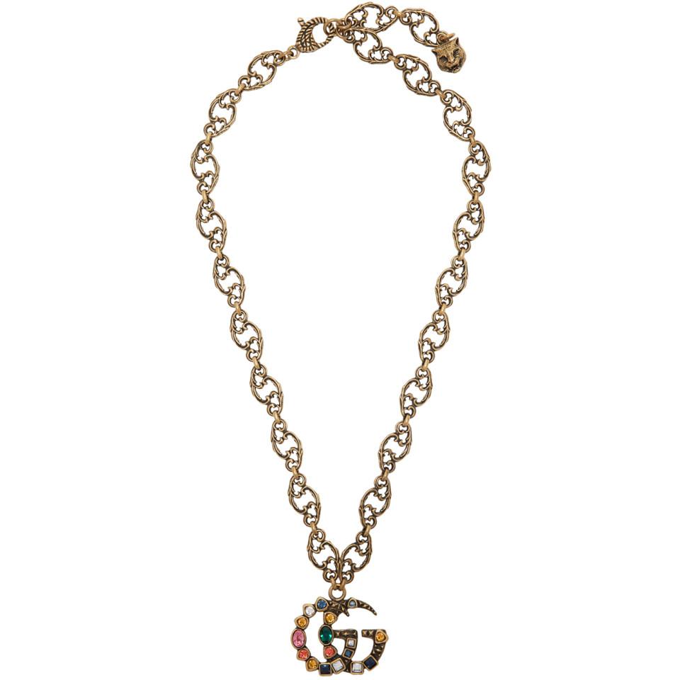gucci double g pendant necklace