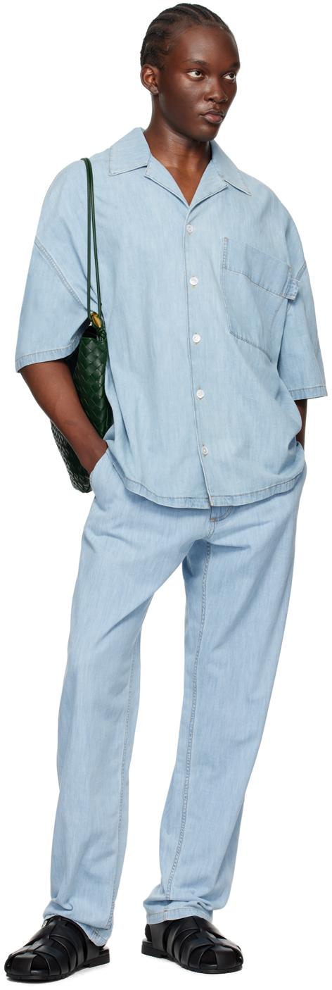 Bottega Veneta Light Bleached Denim Shirt in Blue for Men | Lyst UK 