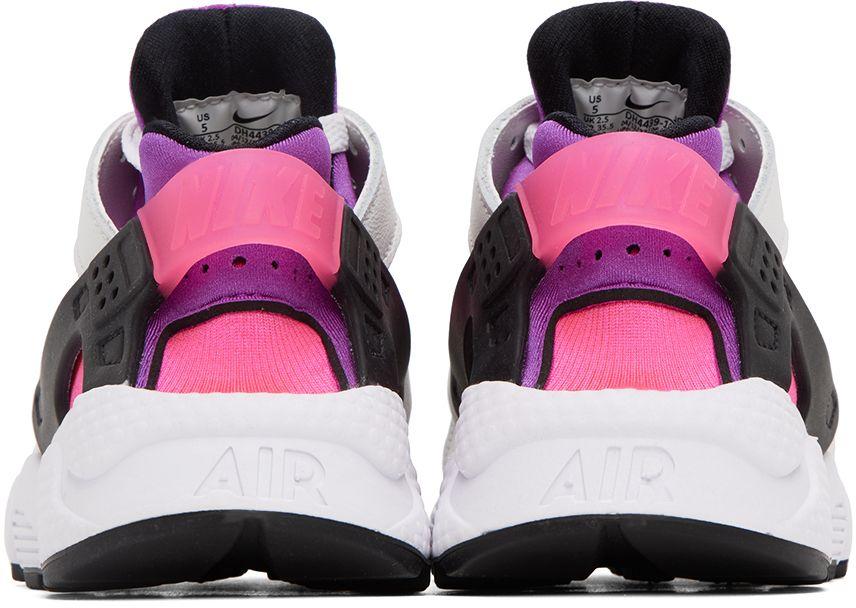 Nike White & Purple Air Huarache Sneakers in Black | Lyst