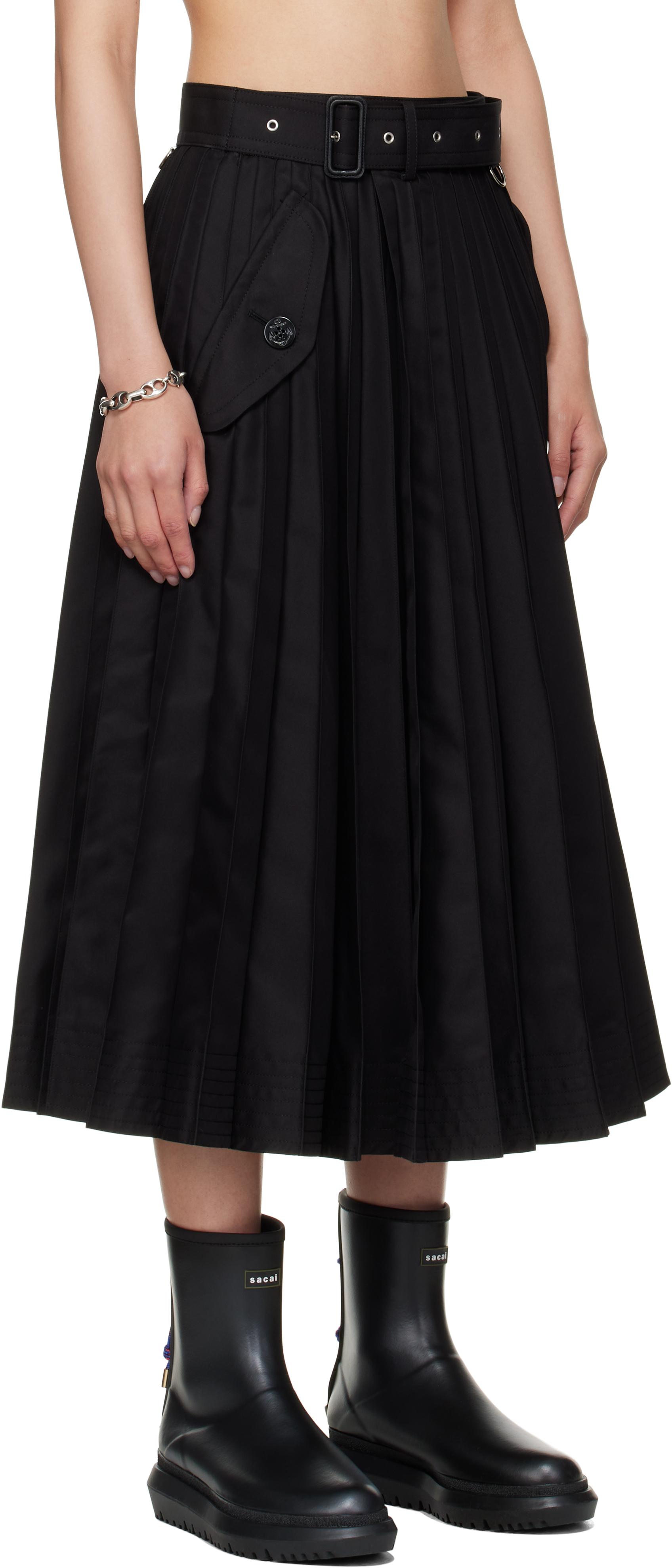 【sacai】ブラック グログラン ミディアムスカート レディース Sacai スカート | オンラインセールは最大43%オフ | Lyst