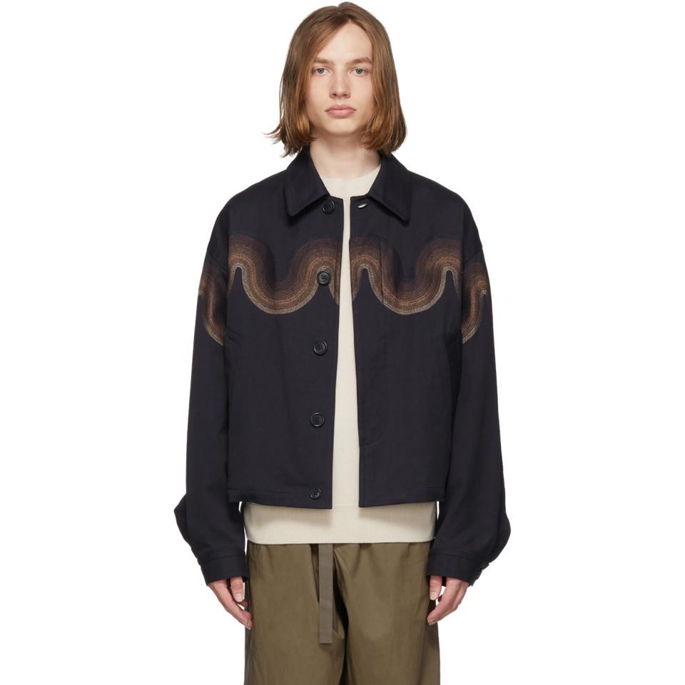 メンズ Dries Van Noten Verner Panton Edition ネイビー エン メンズ Dries Van Noten Verner Panton Edition ネイビー エン