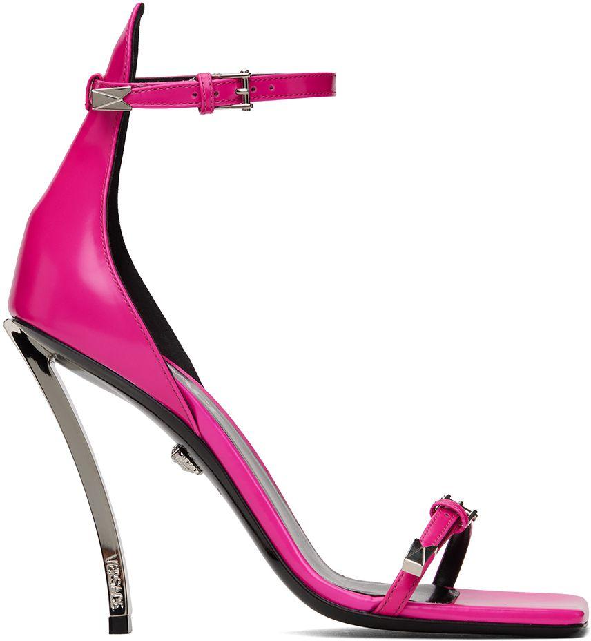サンダル・ミュール Versace Pin-Point Sandal Versace Pin-point Sandals in Pink | Lyst