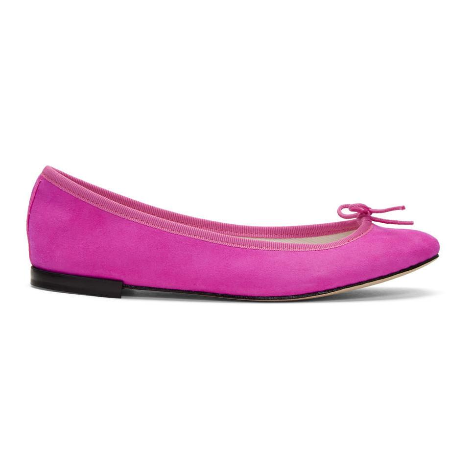 Repetto Pink Suede Cendrillon Ballerina Flats - Save 42% - Lyst