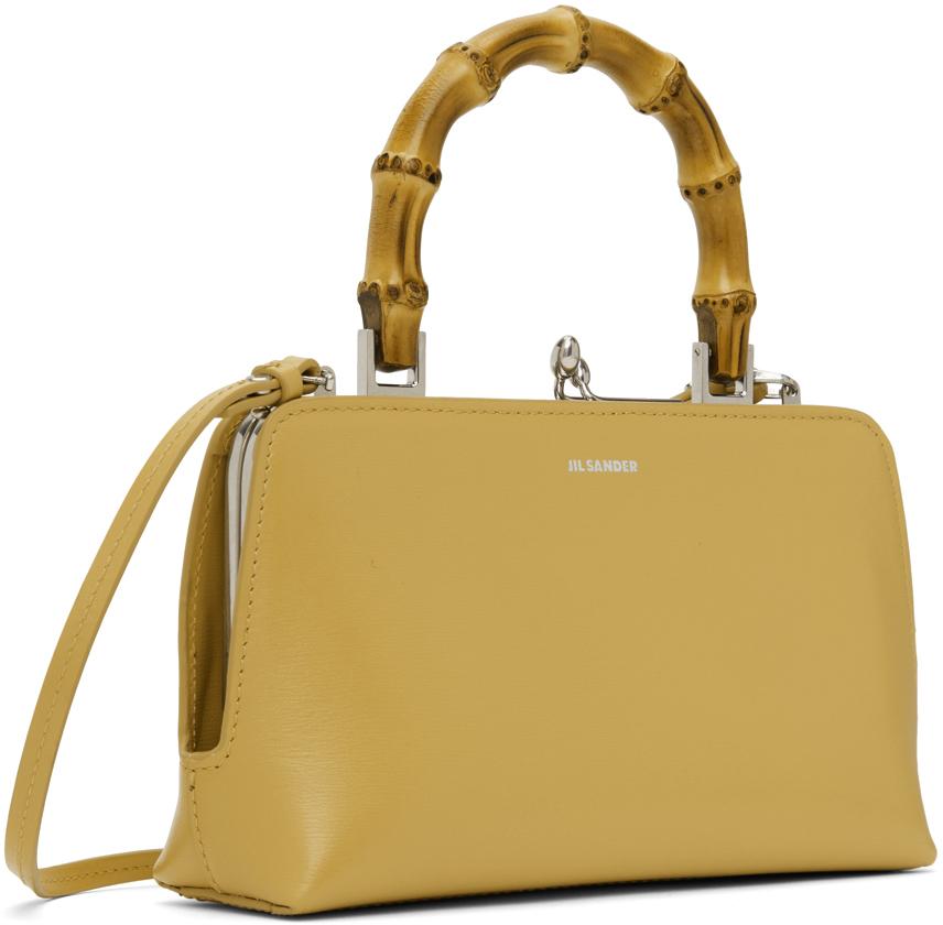 Jil Sander Goji Bamboo Mini Bag in Yellow | Lyst