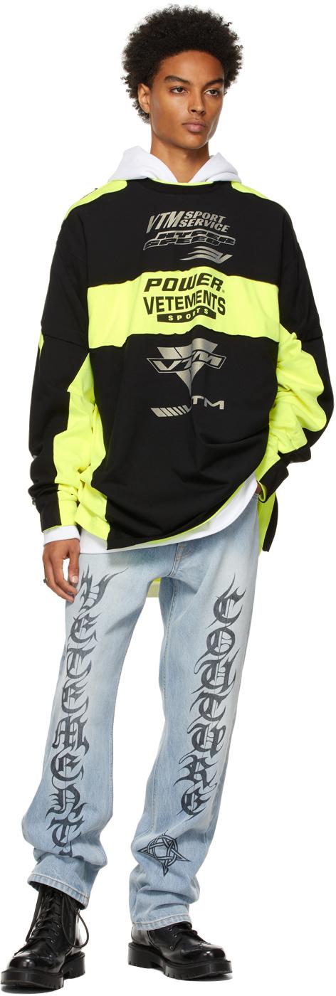 Vetements Motocross Patched Logo Long Sleeve T-shirt for Men