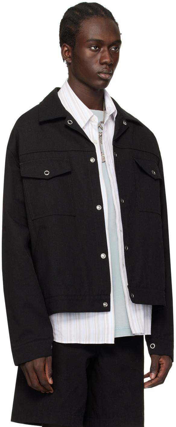 Acne Studios メンズ ブラック ツイル ジャケット ジャケット