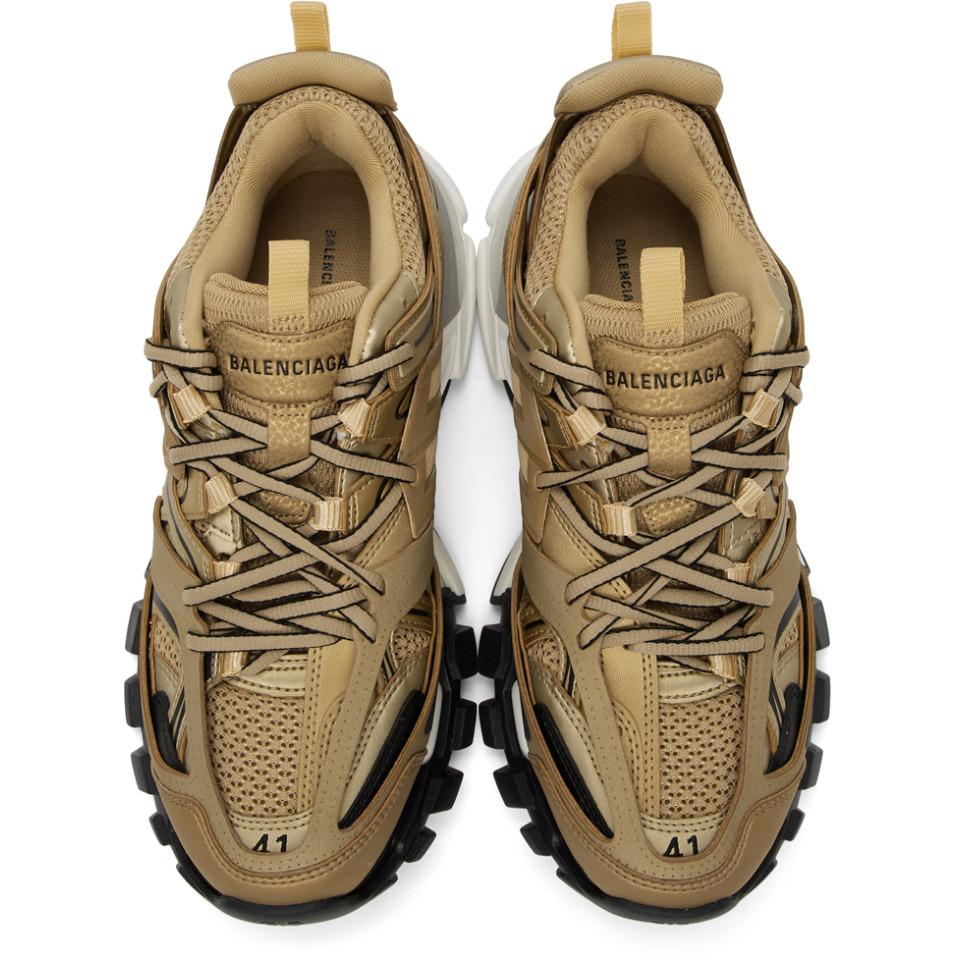 Balenciaga Gold Track Sneakers in Metallic for Men - Lyst